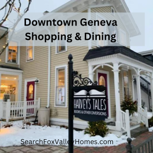 Historic homes and shops line Third Street in Geneva