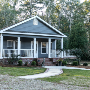 Ranch home in a wooded setting